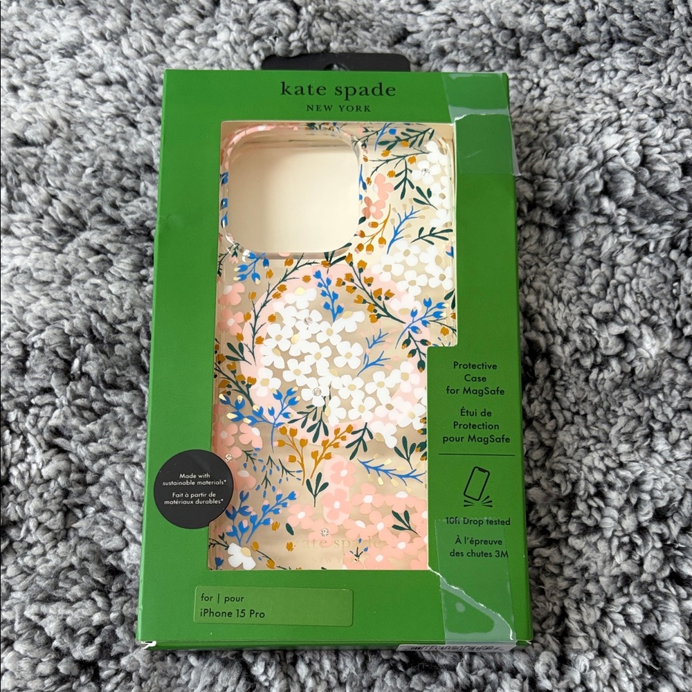 Kate Spade Floral MagSafe iPhone 15 Pro Case
